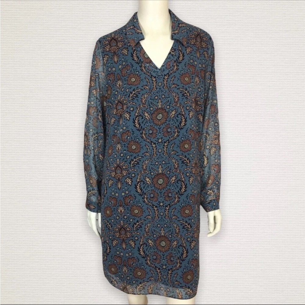 Woman's CAbi Medium #3295 Provincial Printed Floral Shift Dress Multi